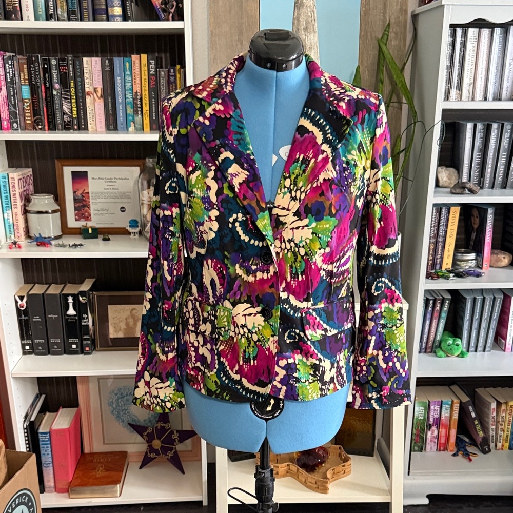 Notations Vibrant Floral Blazer - Multicolor